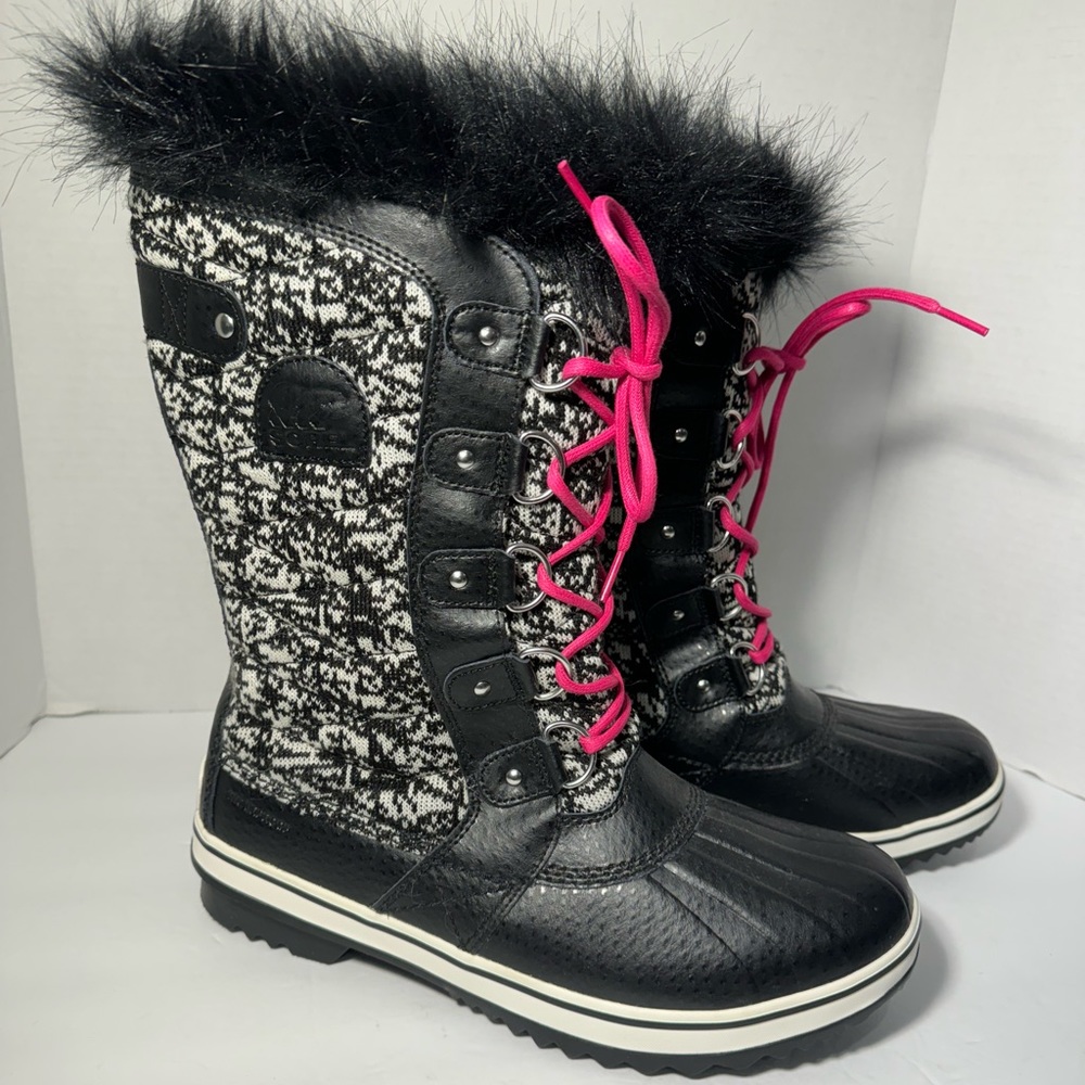 SOREL Tofino II NL 2582-010 Black Fair Isle Sz 10